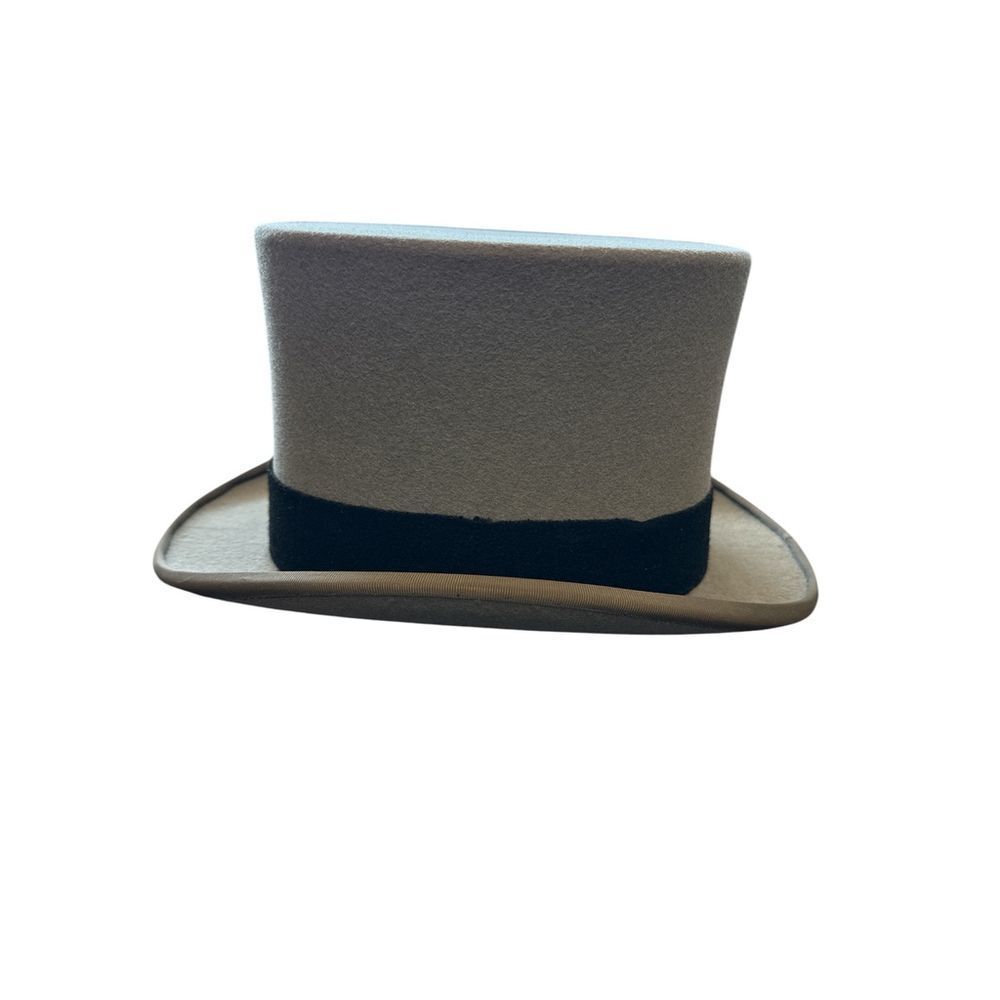 Harrods of London Vintage Gray Felt Top Hat Formal‎ Gentleman Size 6 7/8 (56) - Picture 5 of 7
